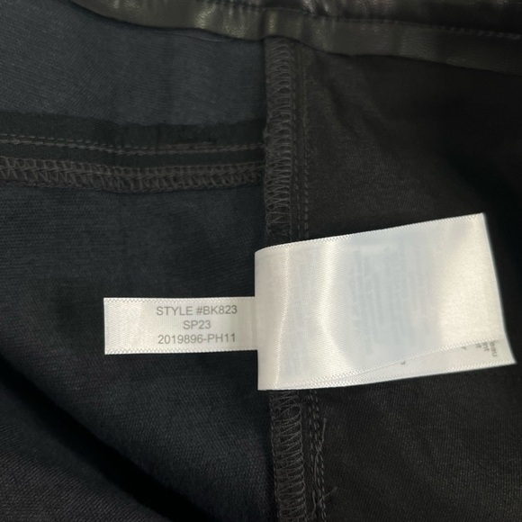 J. Crew High Rise Slim Demi-Boot Faux Leather Pant size 34 in Black - Picture 9 of 9